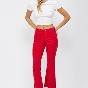 Mica Denim Husker Red High Rise Ankle Flare Jeans – Size 26 / 3